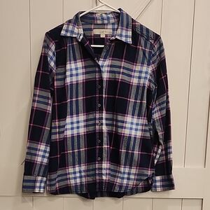 LOFT Multicolor Plaid Shirt